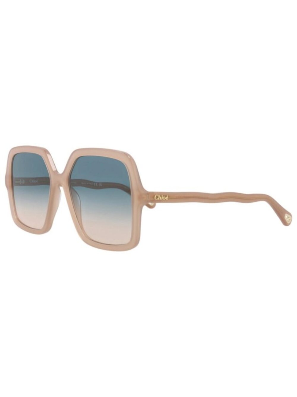 New Chloé Womens Square/Rectangle Nude Nude Green Fashion Designer Sunglasses